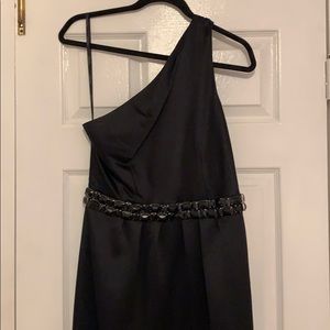 Calvin Klein One Shoulder Black Long Dress